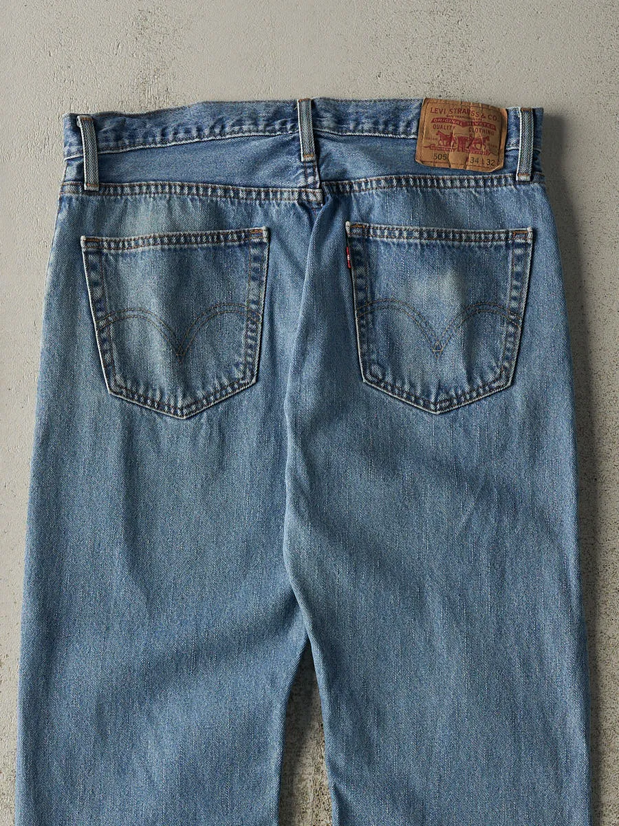 Vintage Y2K Mid Wash Levi's 505 Jeans (34x31.5) sold by Rebalance Vintage product image thumbnail 5