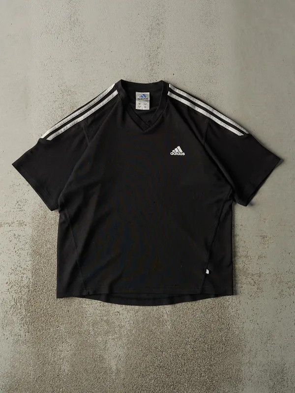 Vintage Y2K Black Adidas Soccer Jersey (L) sold by Rebalance Vintage