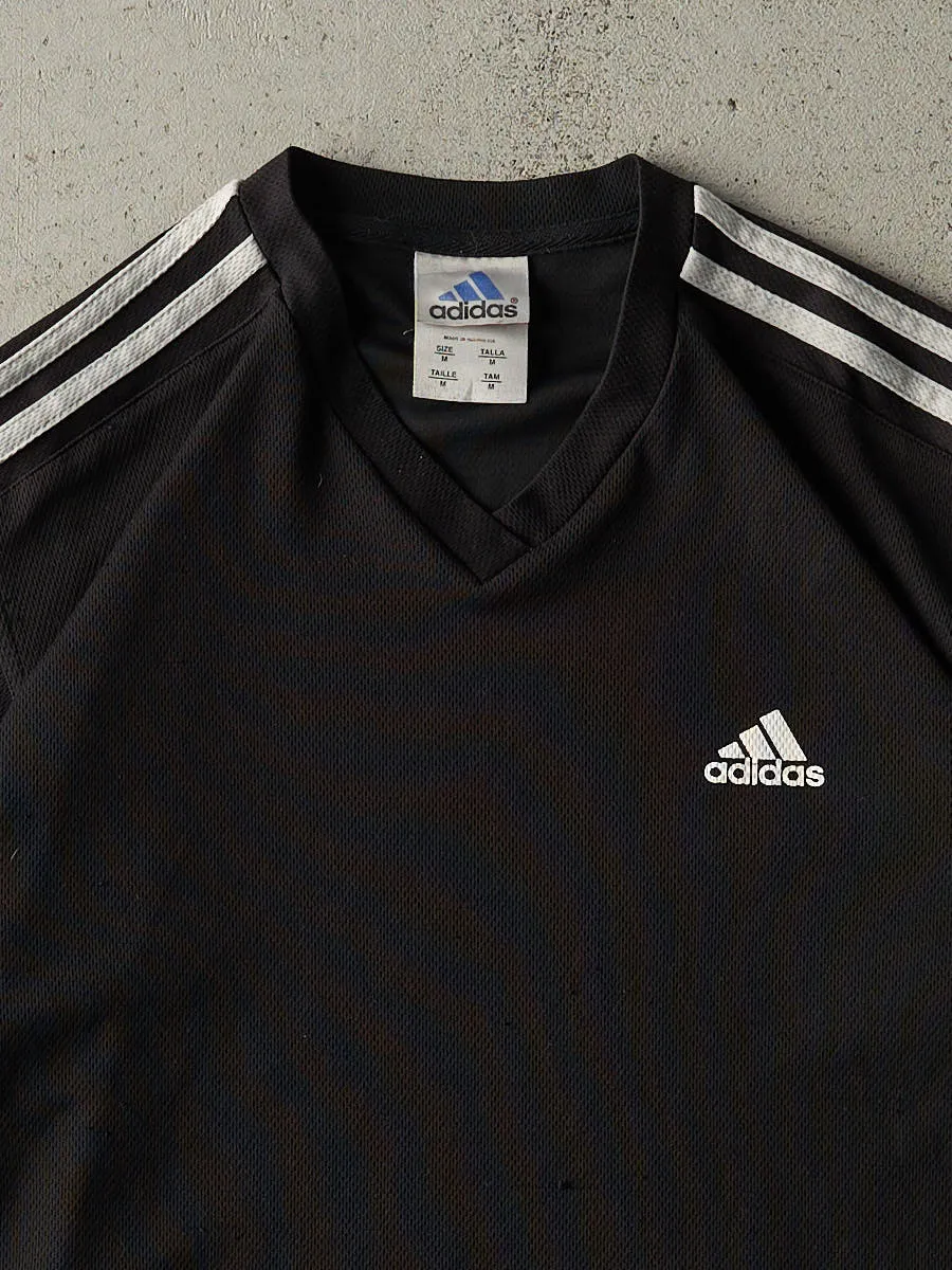 Vintage Y2K Black Adidas Soccer Jersey (L) sold by Rebalance Vintage product image thumbnail 2