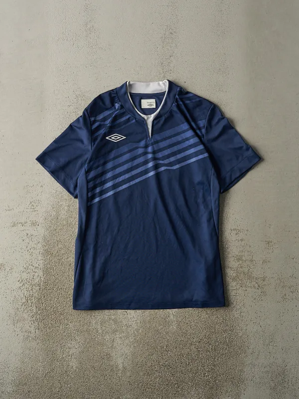 Vintage Y2K Navy Blue Umbro #13 Soccer Jersey (L) sold by Rebalance Vintage