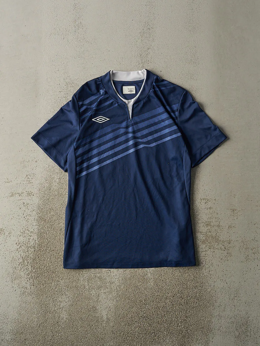 Vintage Y2K Navy Blue Umbro #13 Soccer Jersey (L) sold by Rebalance Vintage