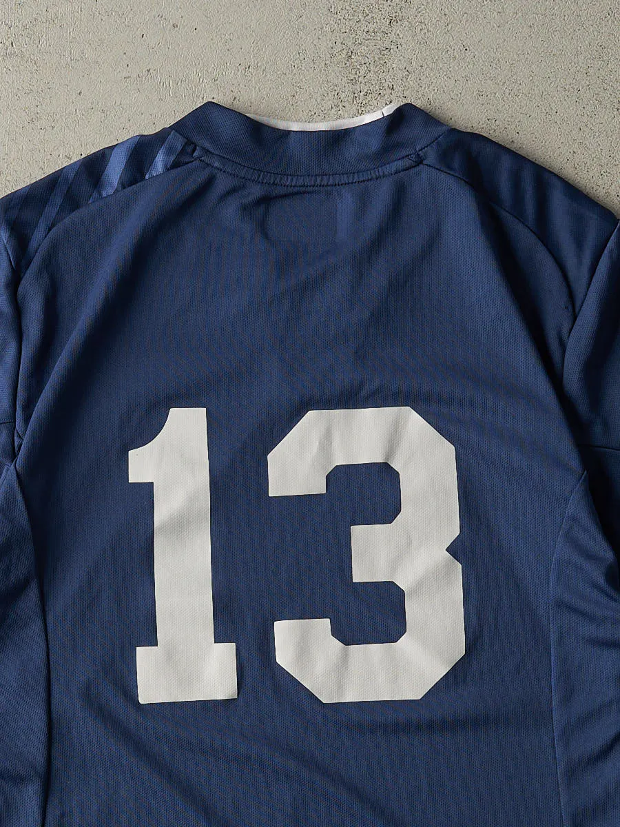 Vintage Y2K Navy Blue Umbro #13 Soccer Jersey (L) sold by Rebalance Vintage product image thumbnail 4