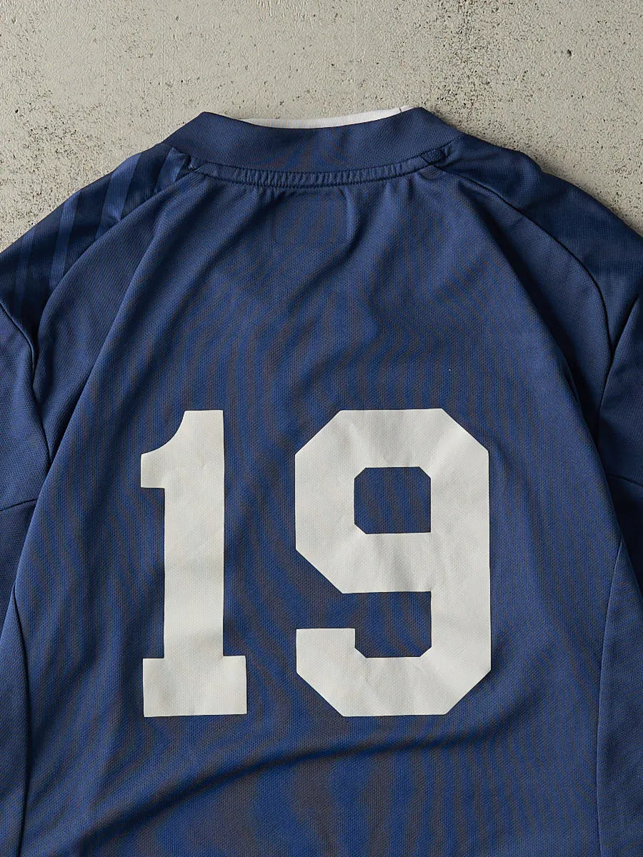 Vintage Y2K Navy Blue #19 Umbro Soccer Jersey (L/XL) sold by Rebalance Vintage product image thumbnail 4