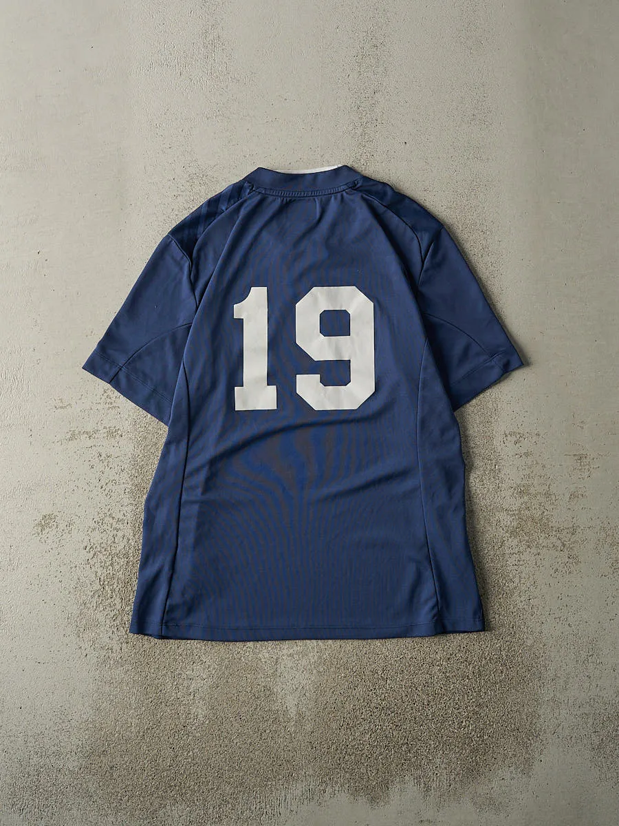 Vintage Y2K Navy Blue #19 Umbro Soccer Jersey (L/XL) sold by Rebalance Vintage product image thumbnail 2