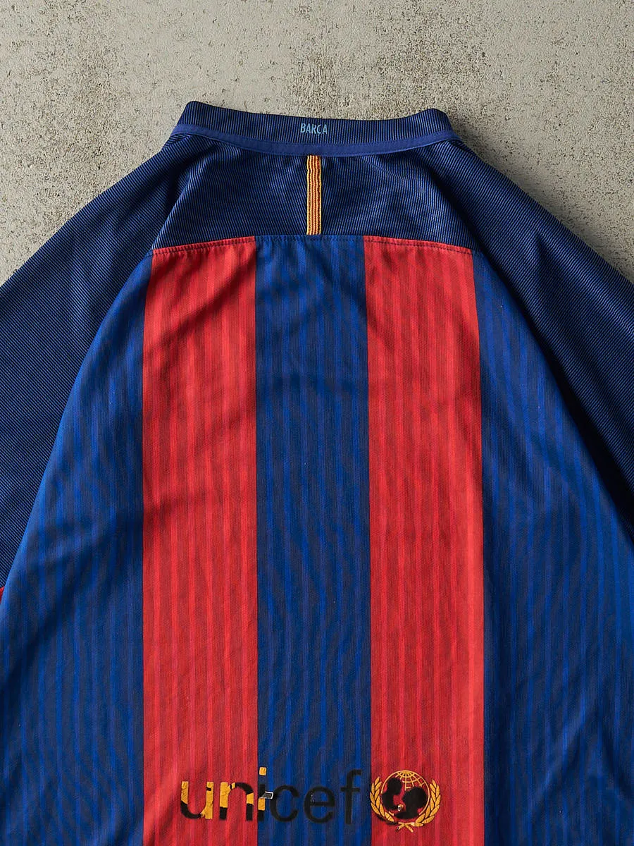 Vintage Y2K Red & Navy FC Barcelona Nike Soccer Jersey (L) sold by Rebalance Vintage product image thumbnail 4