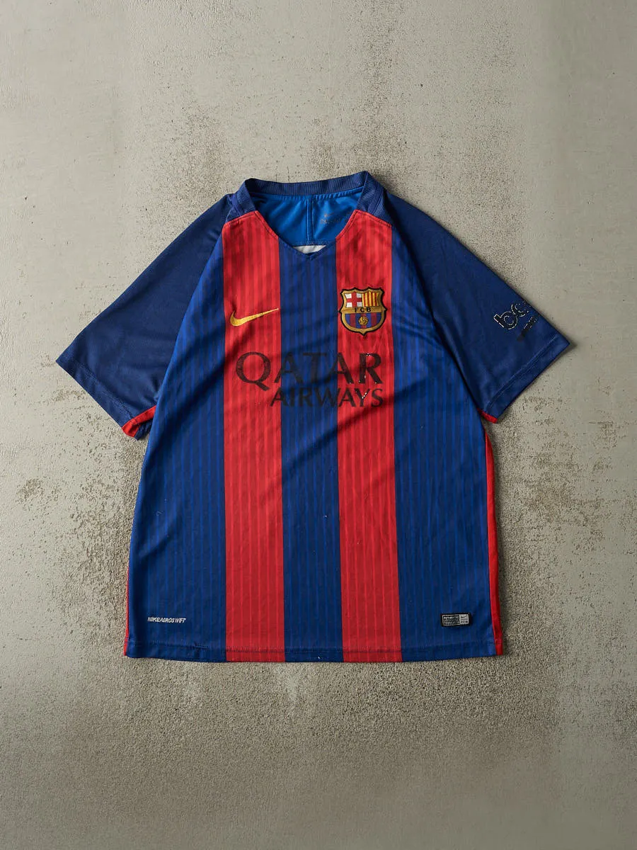 Vintage Y2K Red & Navy FC Barcelona Nike Soccer Jersey (L) sold by Rebalance Vintage