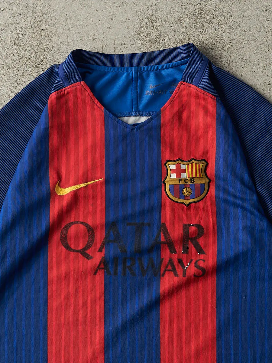 Vintage Y2K Red & Navy FC Barcelona Nike Soccer Jersey (L) sold by Rebalance Vintage product image thumbnail 3