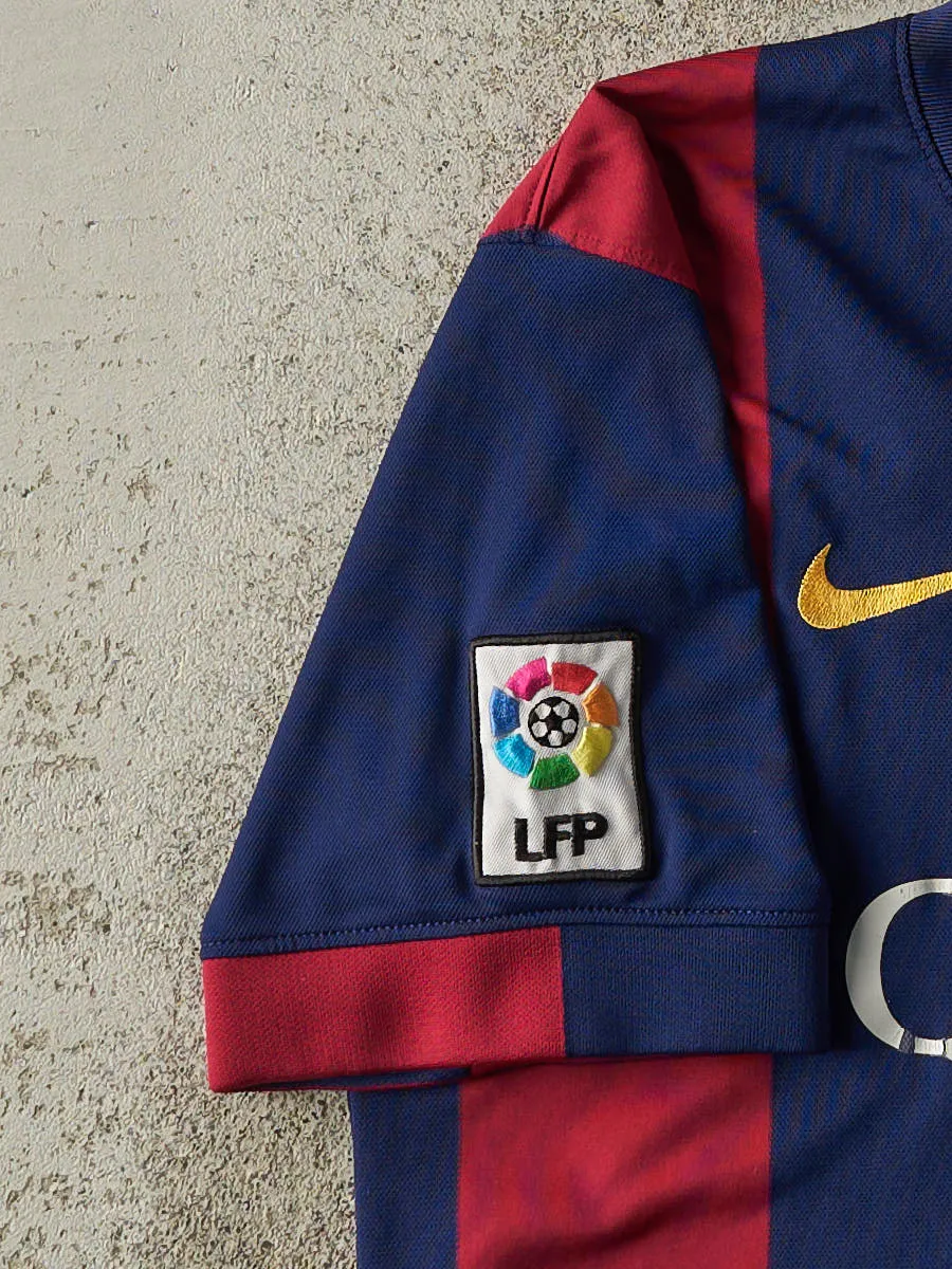 Vintage Y2K Red & Navy Nike FC Barcelona Soccer Jersey (M/L) sold by Rebalance Vintage product image thumbnail 4
