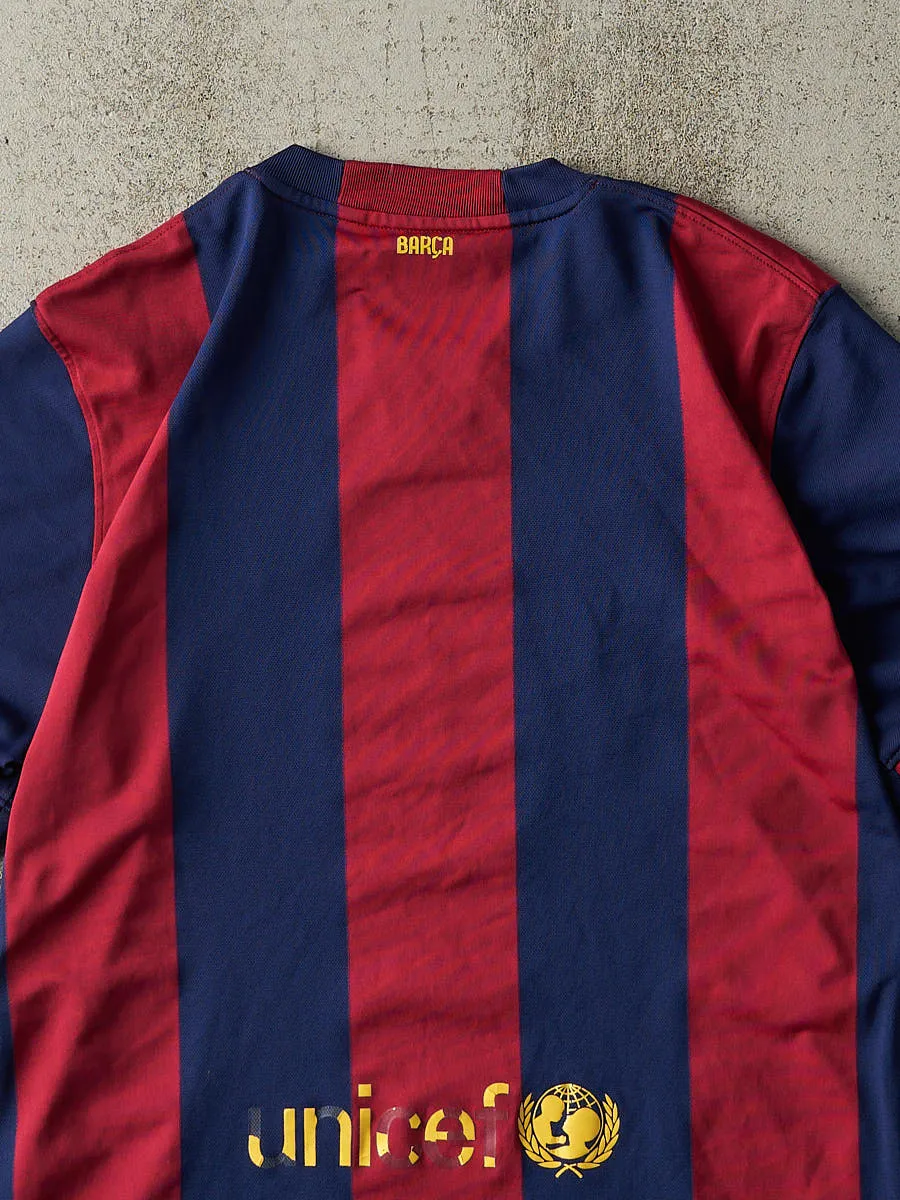 Vintage Y2K Red & Navy Nike FC Barcelona Soccer Jersey (M/L) sold by Rebalance Vintage product image thumbnail 5