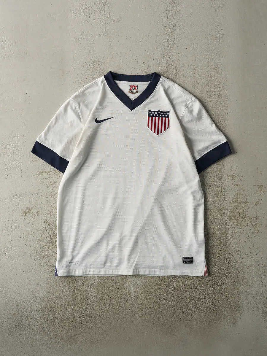 Vintage Y2K White & Navy Nike Team USA Soccer Jersey (L/XL) sold by Rebalance Vintage