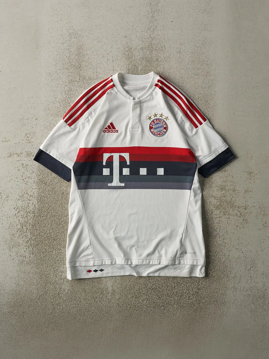 Vintage Y2K White FC Bayern Munchen Soccer Jersey (S/M) sold by Rebalance Vintage