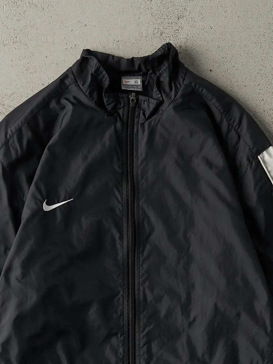 Vintage Y2K Black & White Nike Soccer Track Jacket (XL) sold by Rebalance Vintage product image thumbnail 2