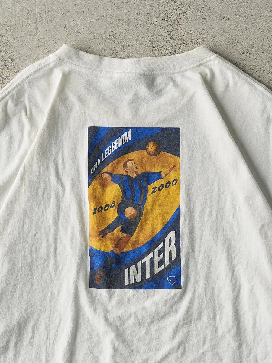 Vintage Y2K White Nike Inter Milan Soccer Tee (XL/XXL) sold by Rebalance Vintage product image thumbnail 5