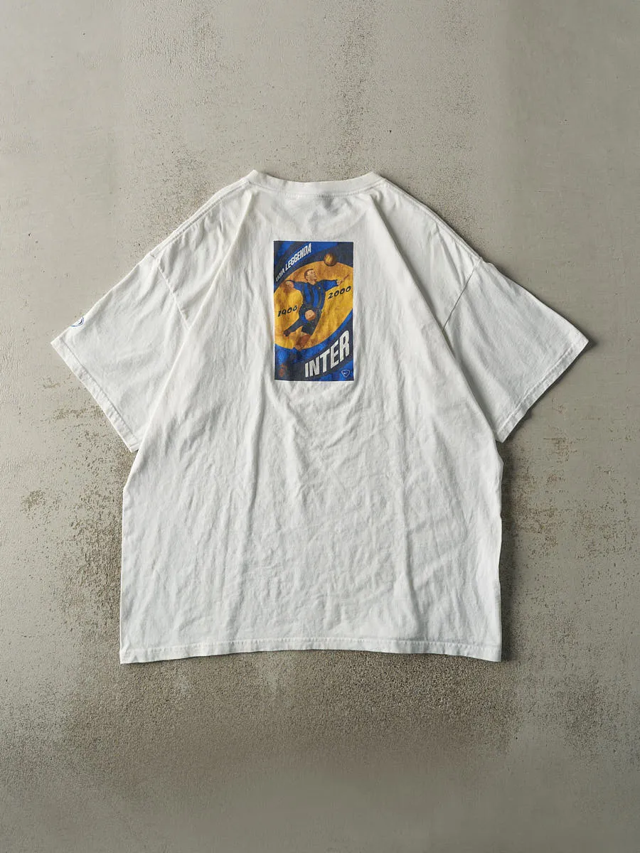 Vintage Y2K White Nike Inter Milan Soccer Tee (XL/XXL) sold by Rebalance Vintage product image thumbnail 2