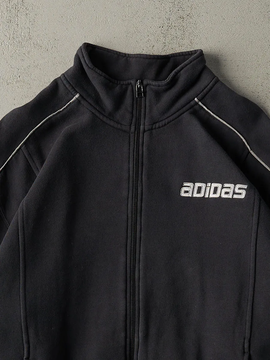 Vintage Y2K Black Adidas Embroidered Zip Up Sweatshirt (XXL) sold by Rebalance Vintage product image thumbnail 2