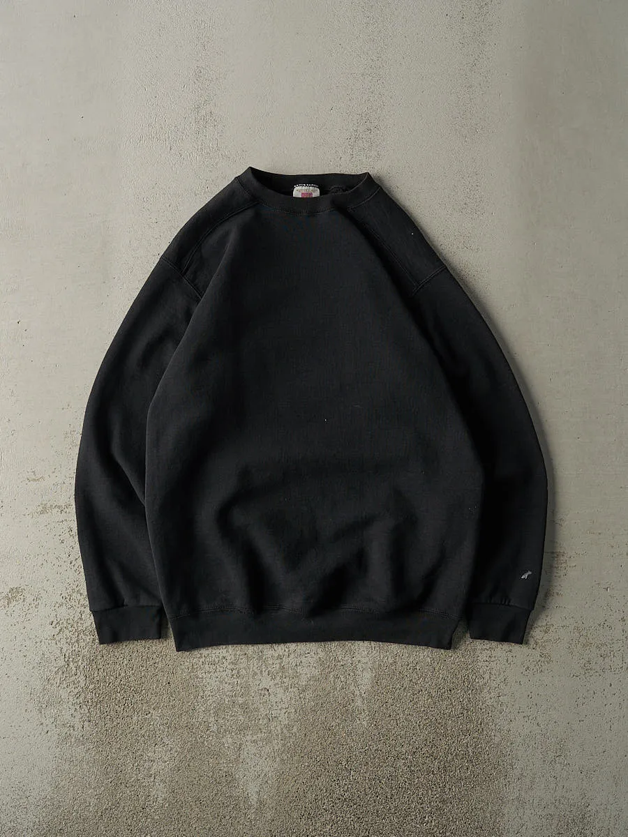 Vintage 90s Black Blank Crewneck (L/XL) sold by Rebalance Vintage