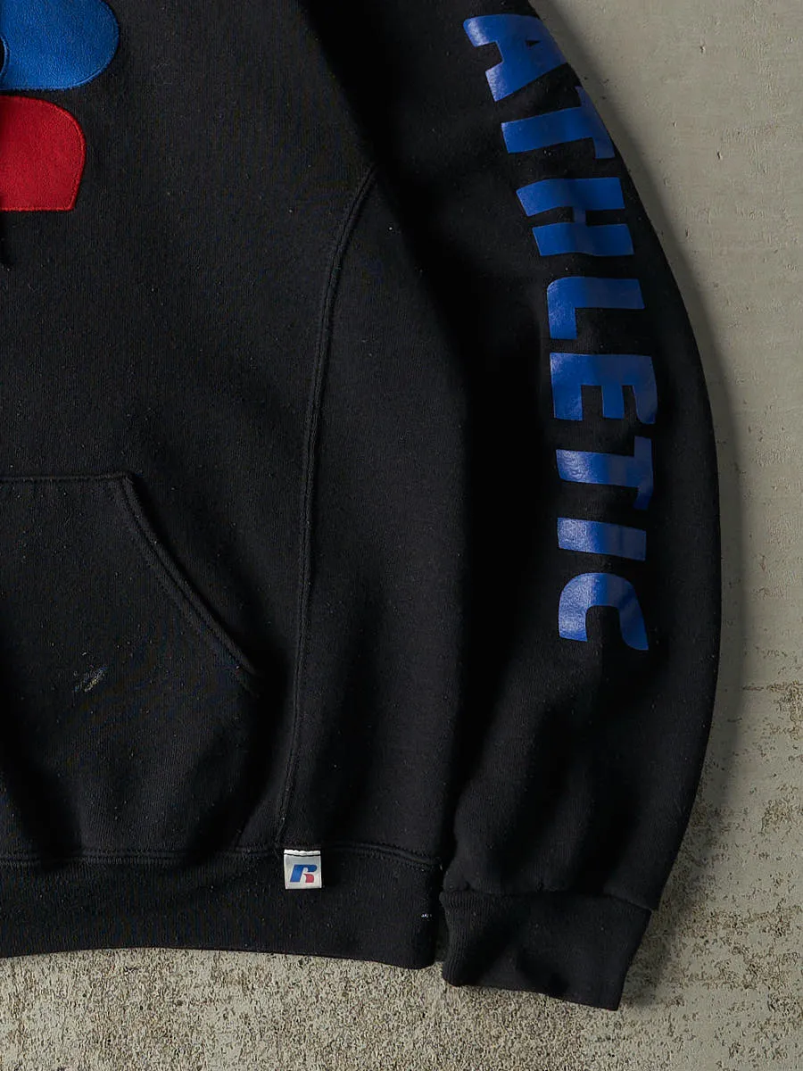 Vintage Y2K Black Russell Athletic Embroidered Logo Hoodie (M/L) sold by Rebalance Vintage product image thumbnail 3