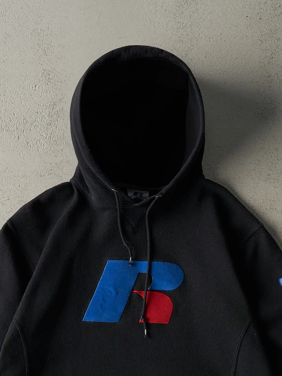 Vintage Y2K Black Russell Athletic Embroidered Logo Hoodie (M/L) sold by Rebalance Vintage product image thumbnail 2