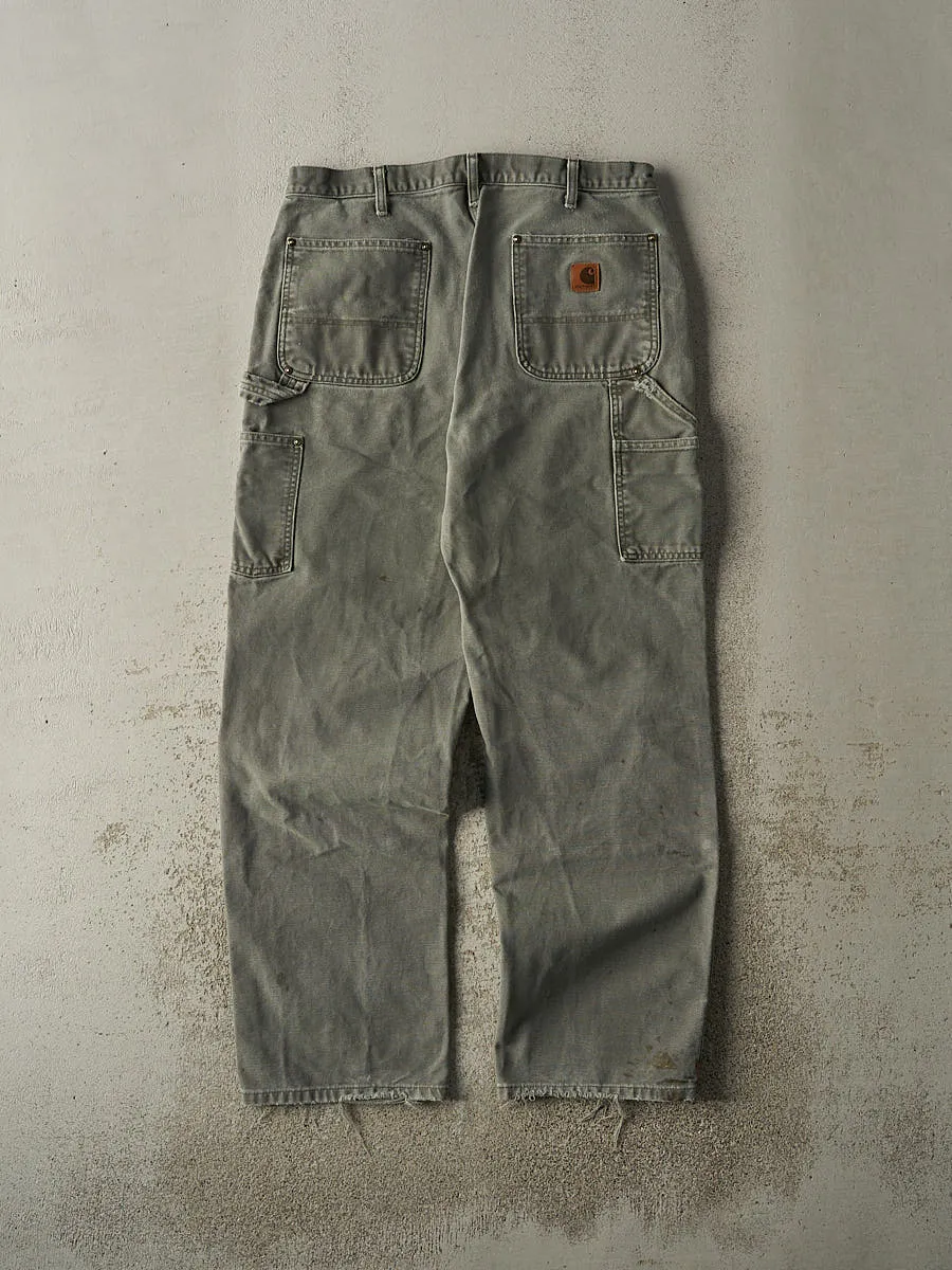 Vintage Y2K Green Carhartt Double Knee Carpenter Pants (34x31) sold by Rebalance Vintage product image thumbnail 3
