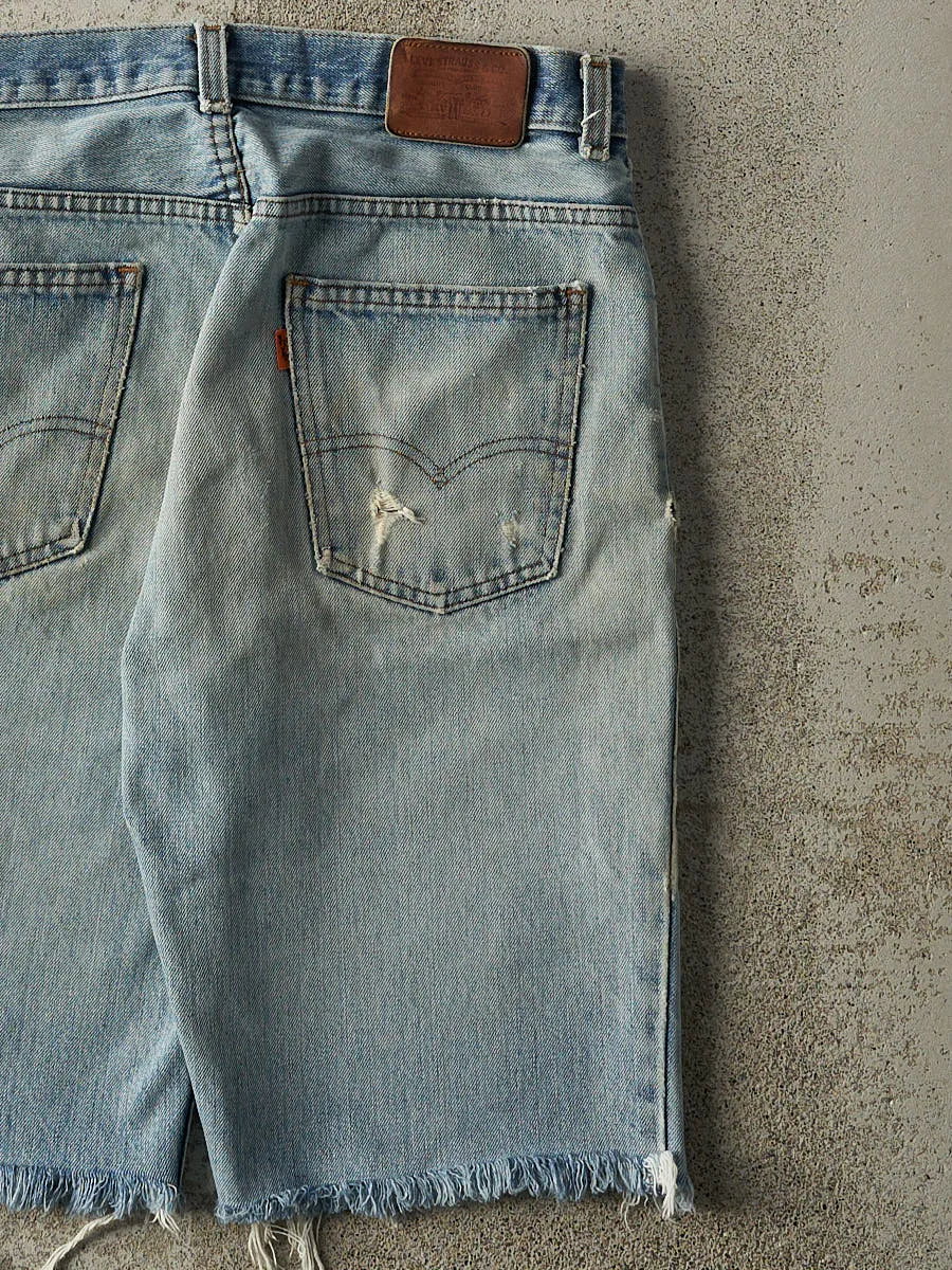 Vintage 80s Light Wash Levi's Orange Tab Cut Off Jean Shorts (31.5x10.5) sold by Rebalance Vintage product image thumbnail 5