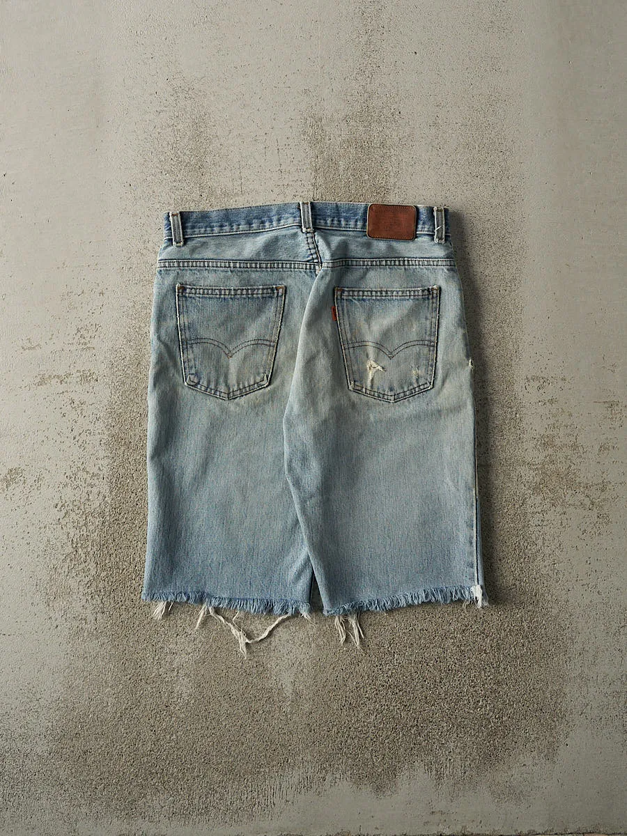 Vintage 80s Light Wash Levi's Orange Tab Cut Off Jean Shorts (31.5x10.5) sold by Rebalance Vintage product image thumbnail 3