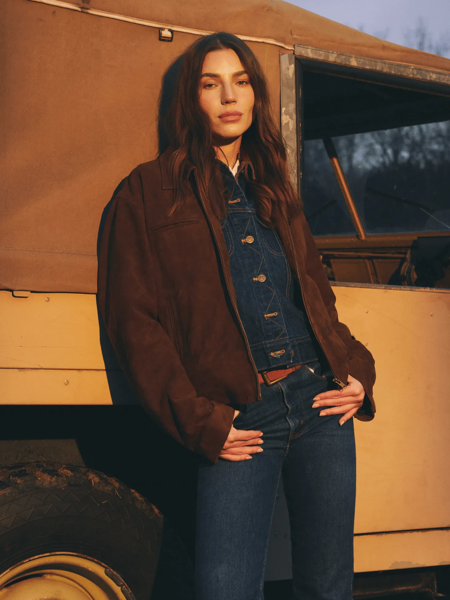 Everyday Boxy Leather Jacket - Suede sold by Rebalance Vintage product image thumbnail 4