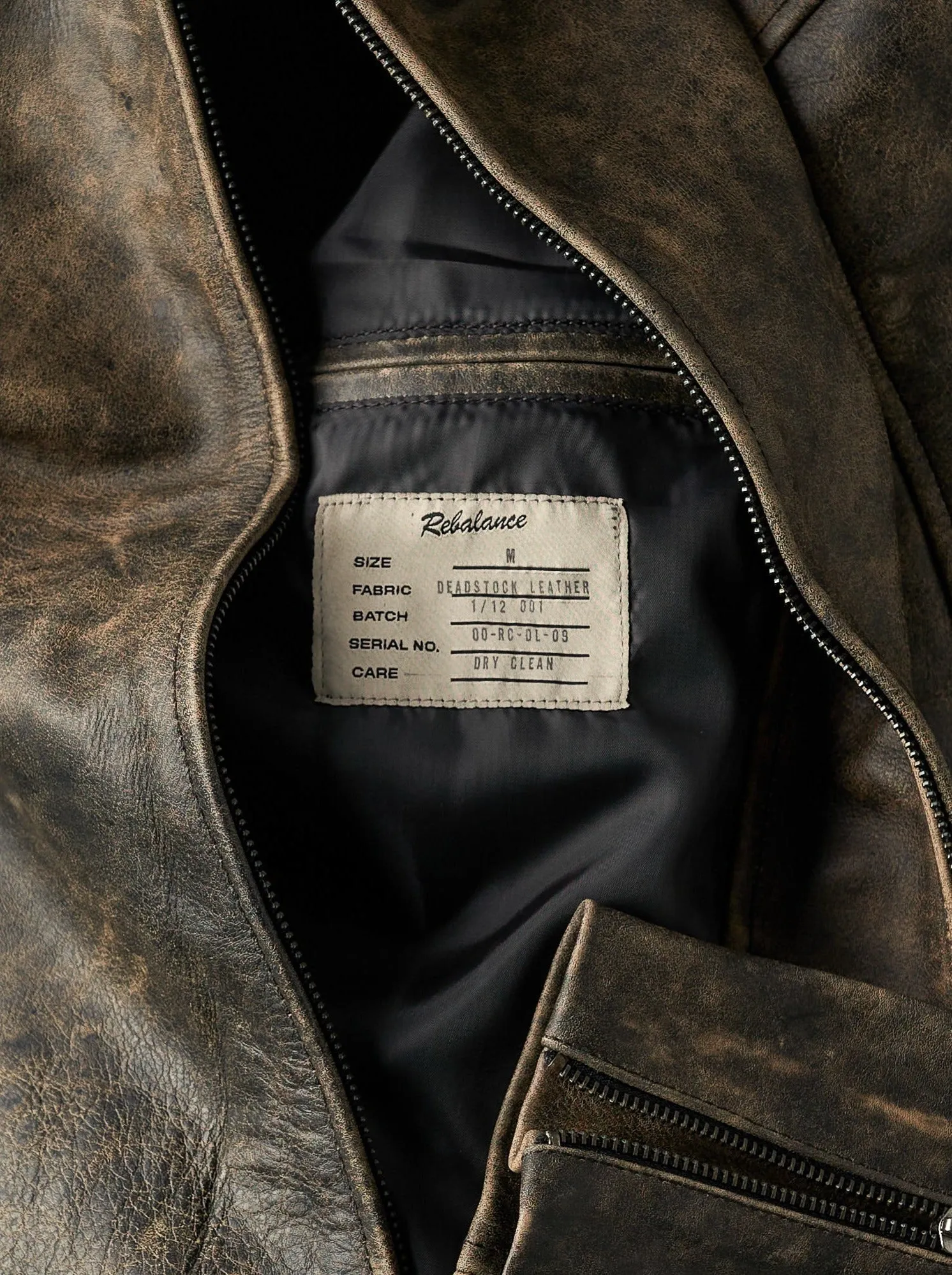 Everyday Boxy Leather Jacket - Brown sold by Rebalance Vintage product image thumbnail 4