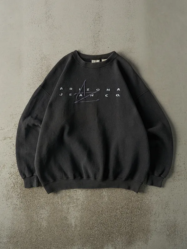 Vintage 90s Charcoal Grey Arizona Jean Co Embroidered Crewneck (XL) sold by Rebalance Vintage