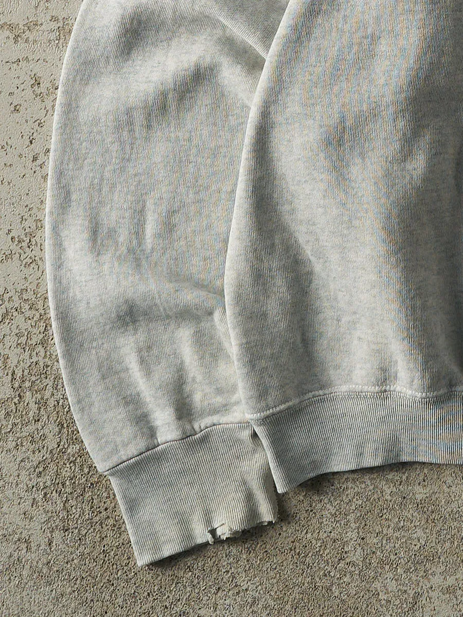Vintage 90s Heather Grey Blank Crewneck (L) sold by Rebalance Vintage product image thumbnail 3