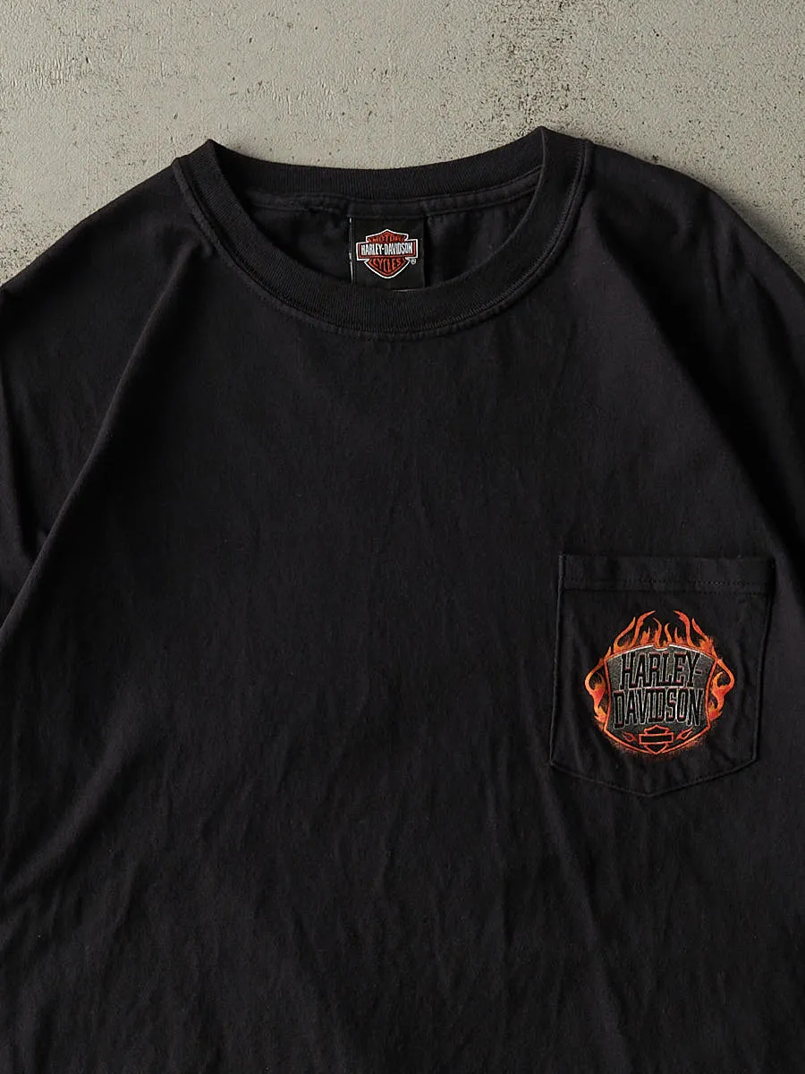Vintage 06' Black W. Bridgewater MA Harley Davidson Pocket Tee (XL/XXL) sold by Rebalance Vintage product image thumbnail 3