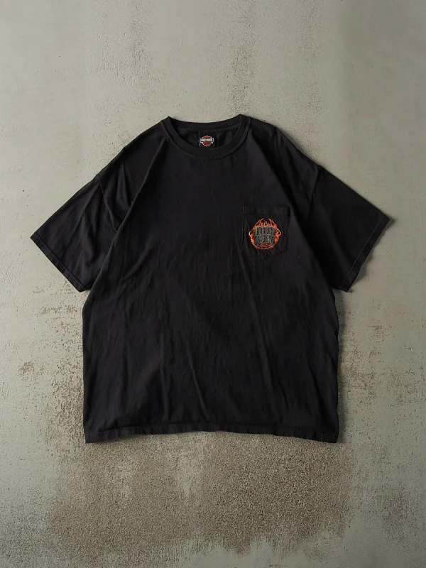 Vintage 06' Black W. Bridgewater MA Harley Davidson Pocket Tee (XL/XXL) sold by Rebalance Vintage