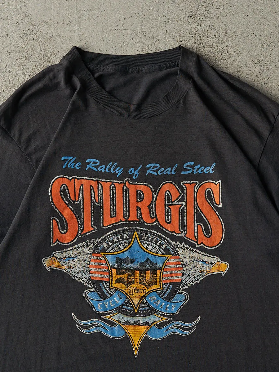 Vintage 90' Black Sturgis Black Hills Rally Single Stitch Tee (L/XL) sold by Rebalance Vintage product image thumbnail 3