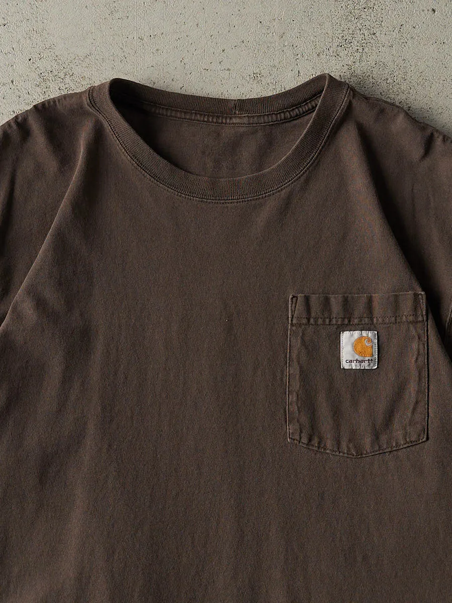 Vintage Y2K Brown Carhartt Pocket Tee (XL/XXL) sold by Rebalance Vintage product image thumbnail 2