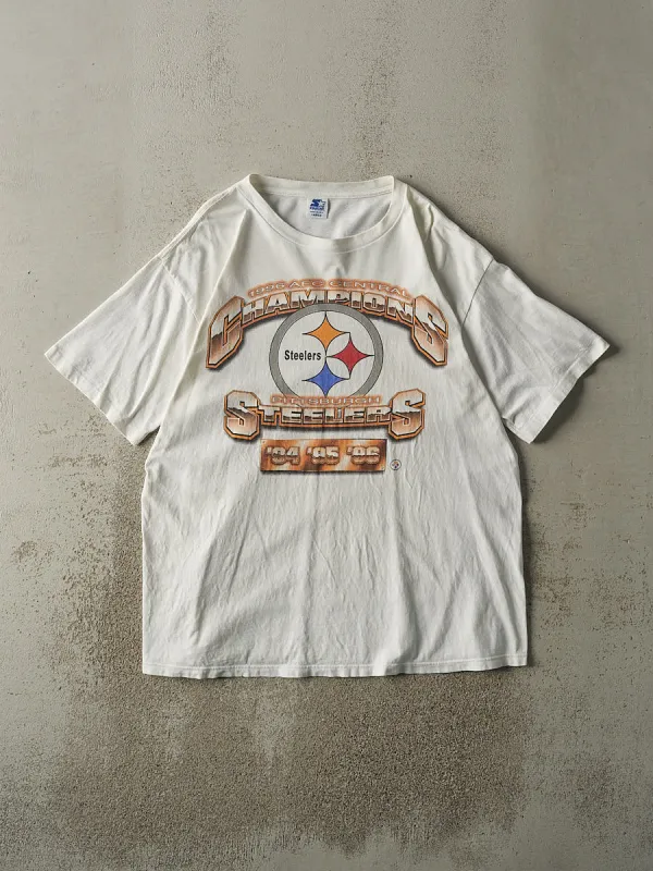 Vintage 96' White Pittsburgh Steelers AFC Champions Tee (XL) sold by Rebalance Vintage