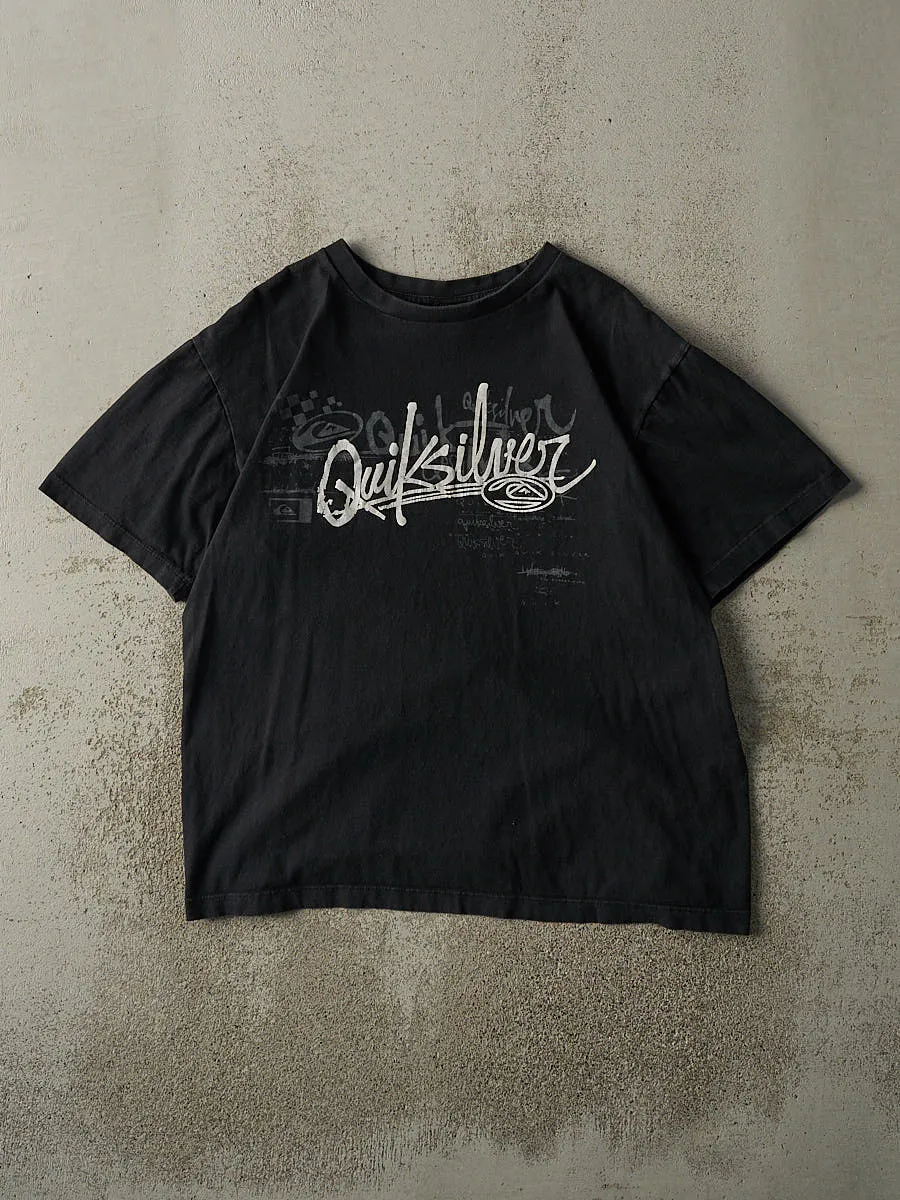Vintage Y2K Black Quiksilver Logo Tee (L/XL) sold by Rebalance Vintage