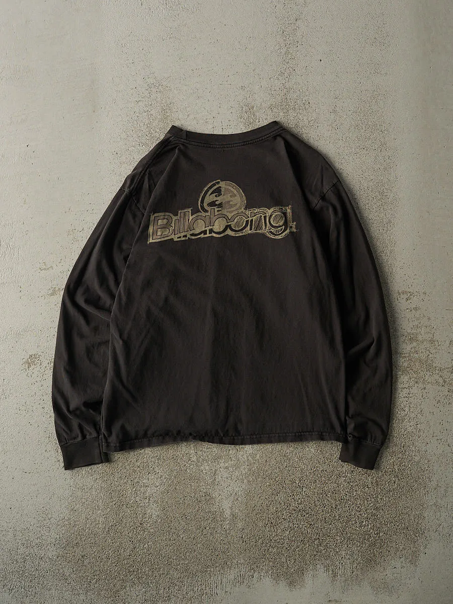 Vintage Y2K Faded Black Billabong Long Sleeve (S/M) sold by Rebalance Vintage product image thumbnail 2