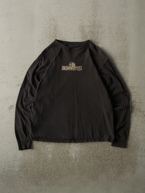 Vintage Y2K Faded Black Billabong Long Sleeve (S/M) sold by Rebalance Vintage
