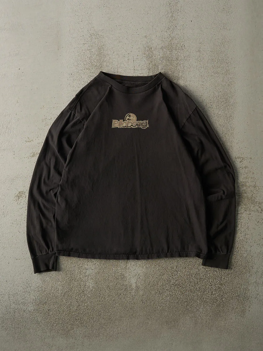 Vintage Y2K Faded Black Billabong Long Sleeve (S/M) sold by Rebalance Vintage