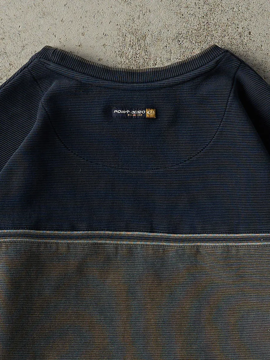 Vintage Y2K Navy Blue & Grey Point Zero Long Sleeve (L) sold by Rebalance Vintage product image thumbnail 4