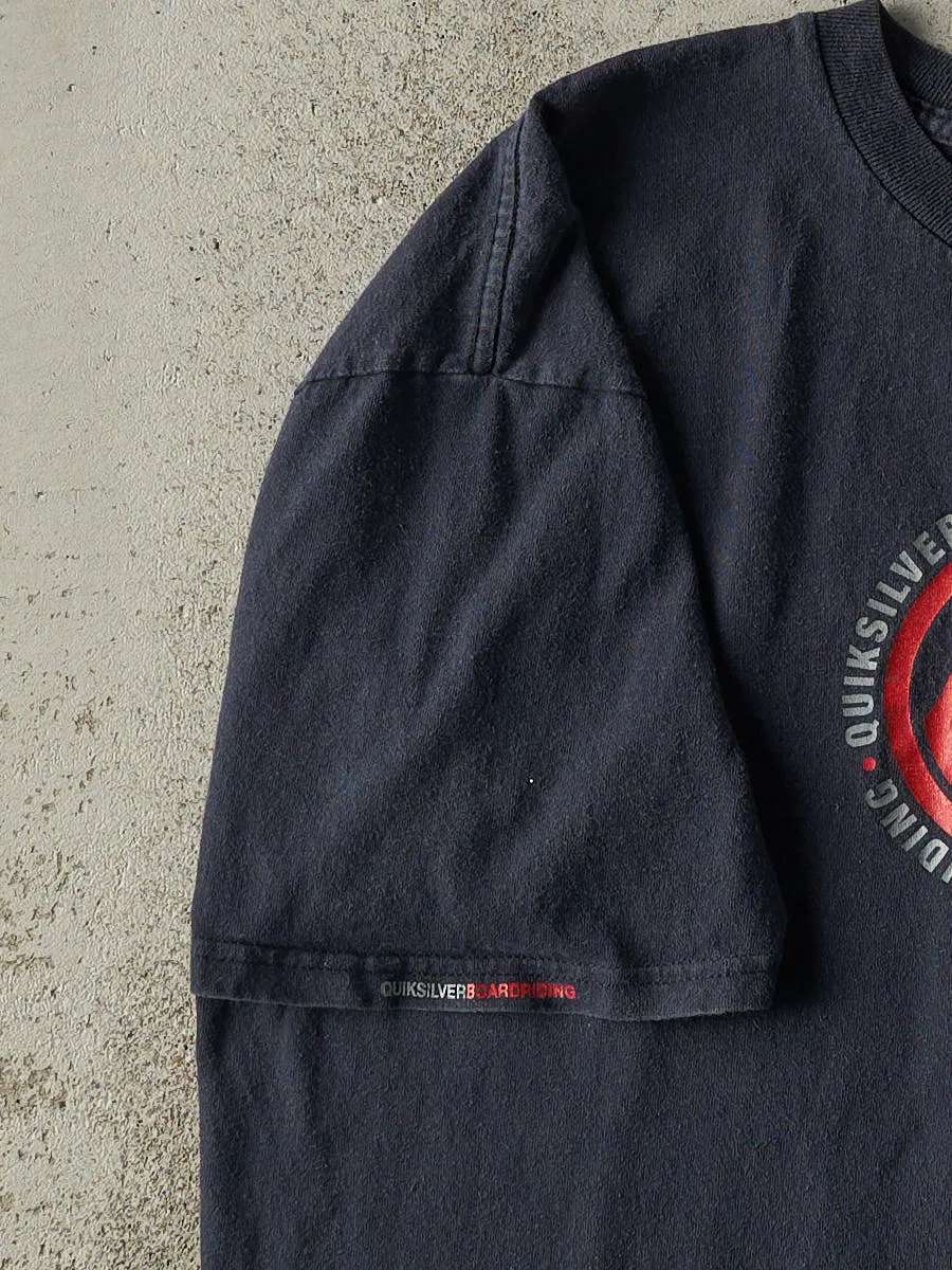 Vintage Y2K Navy Blue Quiksilver Logo Tee (L/XL) sold by Rebalance Vintage product image thumbnail 3