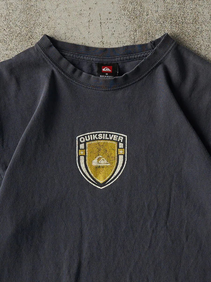 Vintage Y2K Navy Blue Quiksilver Logo Tee (M) sold by Rebalance Vintage product image thumbnail 3