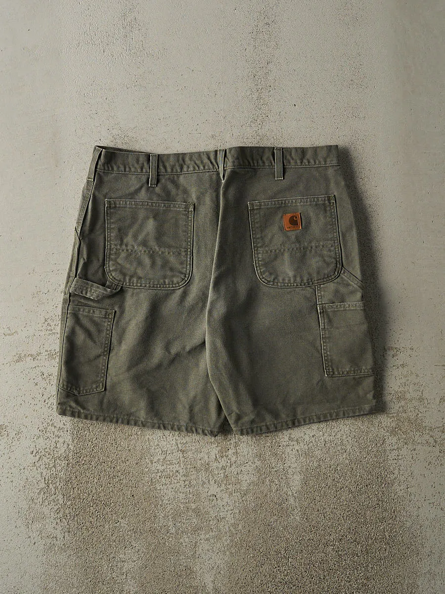 Vintage Y2K Green Carhartt Carpenter Shorts (38x9) sold by Rebalance Vintage product image thumbnail 3