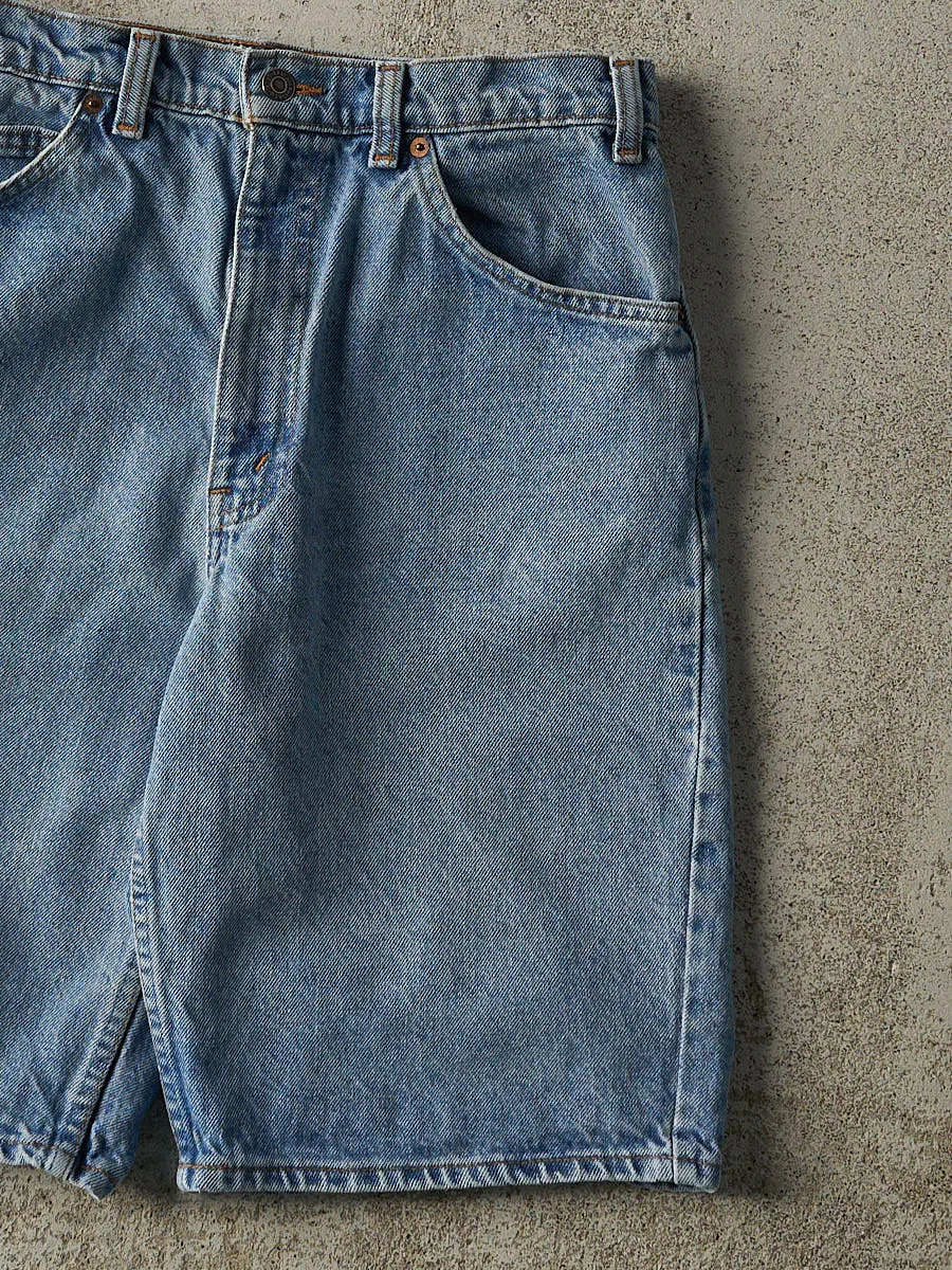 Vintage 80s Light Wash Levi's 634 Orange Tab Jean Shorts (31x11) sold by Rebalance Vintage product image thumbnail 4