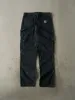 Vintage Y2K Faded Black Carhartt Double Knee Cargo Pants (33x34) sold by Rebalance Vintage