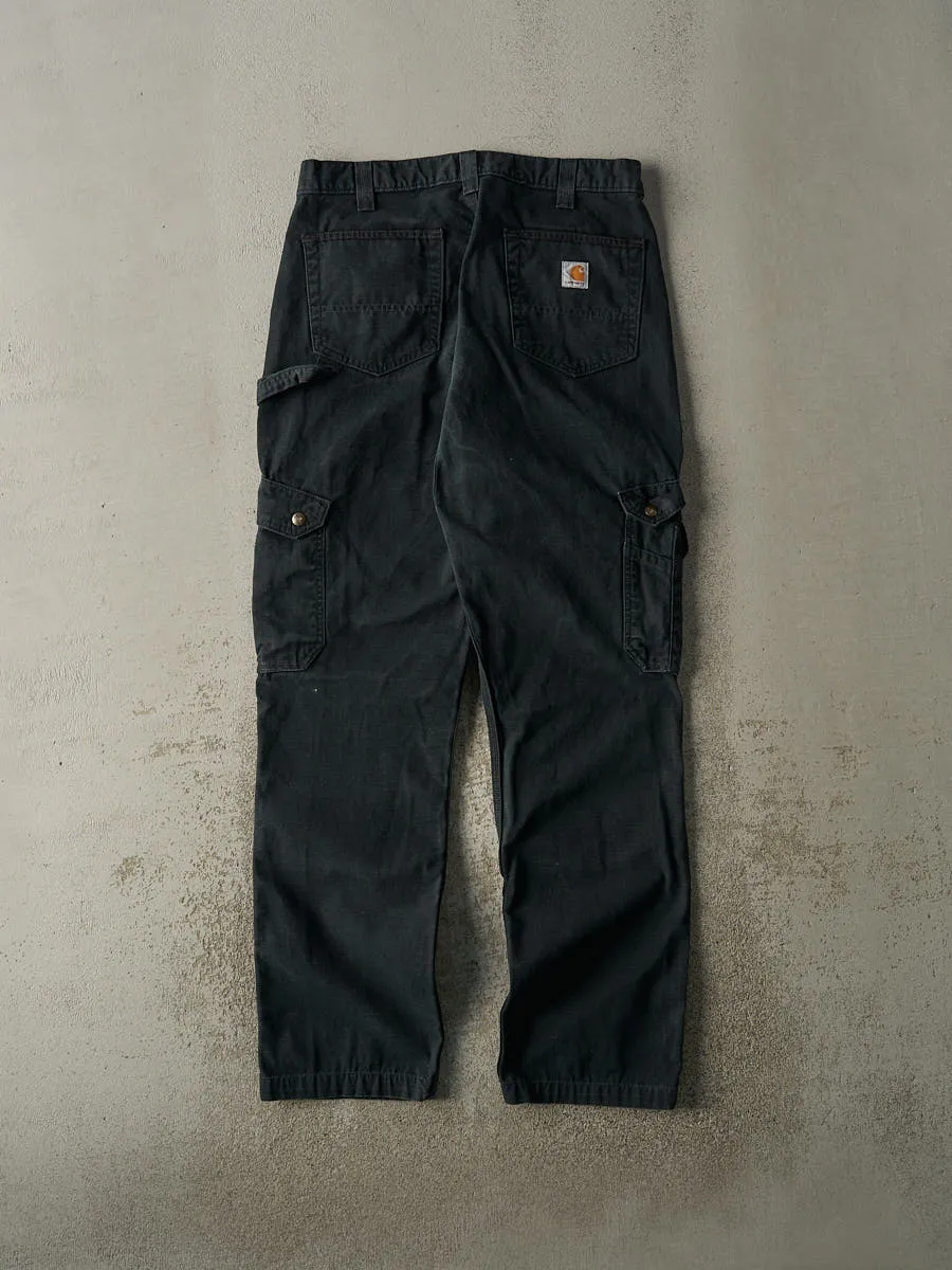 Vintage Y2K Faded Black Carhartt Double Knee Cargo Pants (33x34) sold by Rebalance Vintage product image thumbnail 3