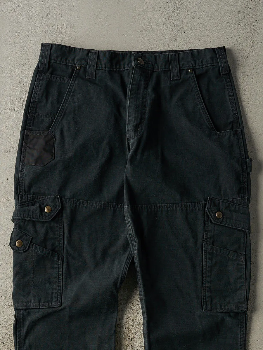 Vintage Y2K Faded Black Carhartt Double Knee Cargo Pants (33x34) sold by Rebalance Vintage product image thumbnail 4