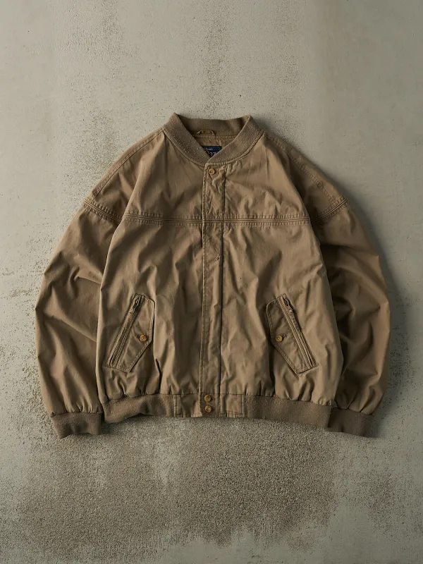 Vintage 90s Beige Harrington Bomber Jacket (XL) sold by Rebalance Vintage