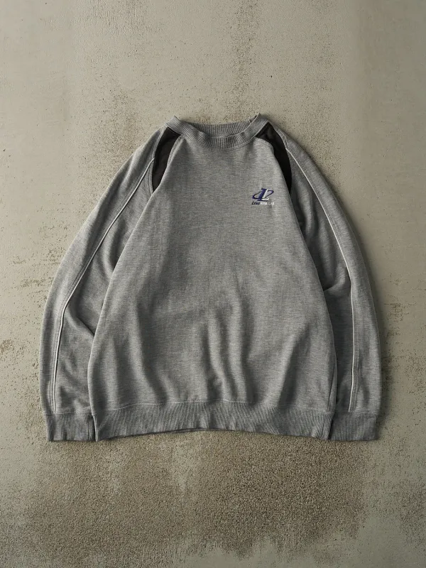 Vintage Y2K Grey Logo Athletic Embroidered Crewneck (L) sold by Rebalance Vintage