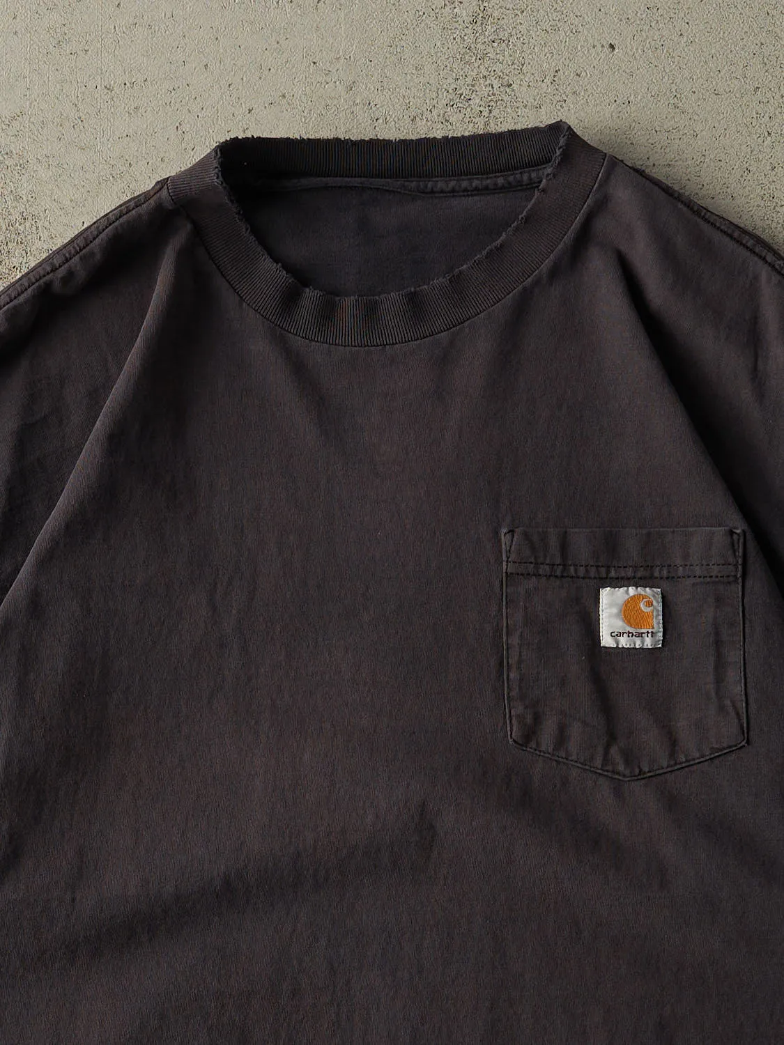 Vintage Y2K Faded Black Carhartt Pocket Tee (XL/XXL) sold by Rebalance Vintage product image thumbnail 2
