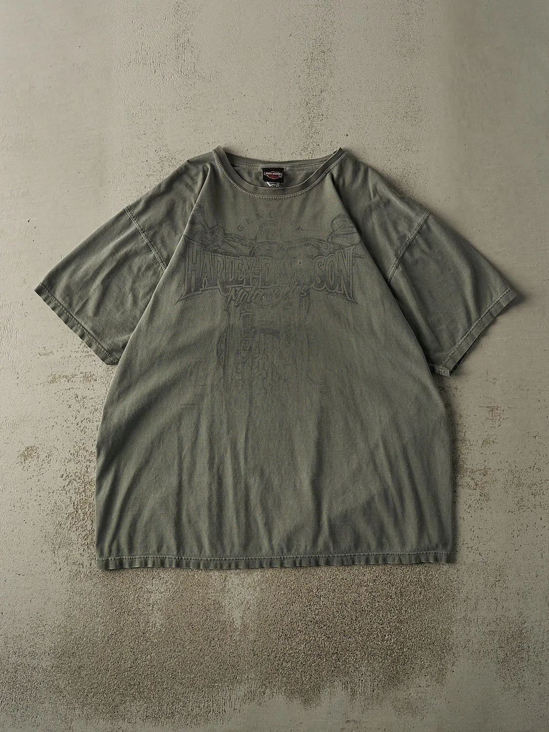 Vintage 09' Washed Green Winchester, VA Harley Davidson Tee (XL/XXL) sold by Rebalance Vintage product image thumbnail 2